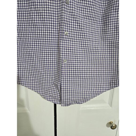 Van Heusen small men's plaid flex slim fit button up long sleeve shirt - Picture 3 of 11